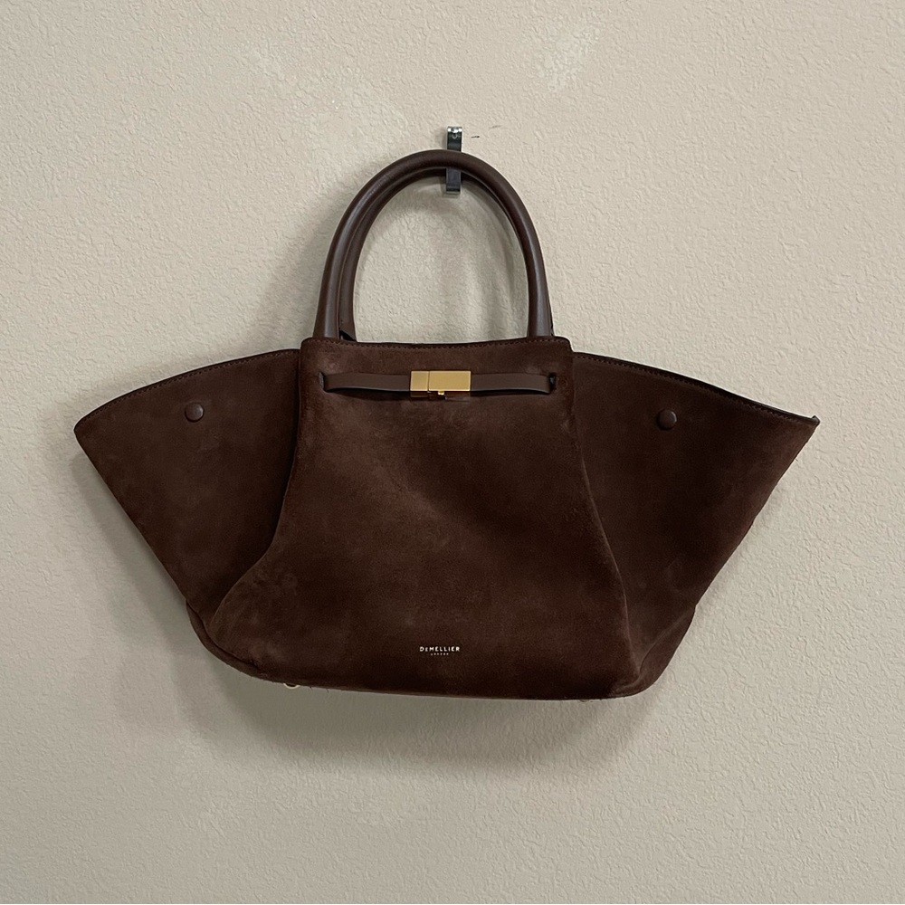 DeMellier The Midi New York Tote Brown Suede